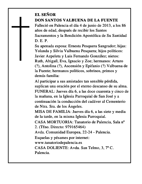 Don Santos Valbuena de la Fuente