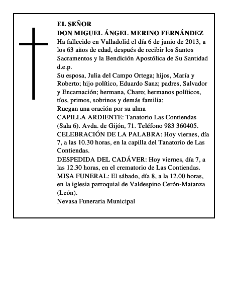 Don Miguel Ángel Merino Fernández