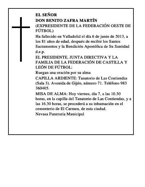 Don Benito Zafra Martín