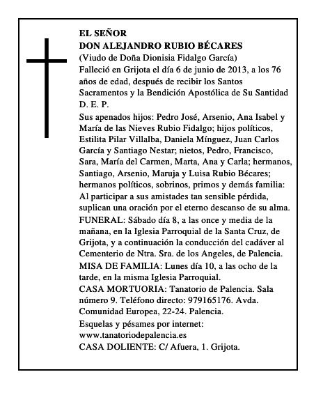Don Alejandro Rubio Bécares