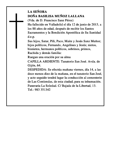 Doña Basilisa Muñoz Lallana