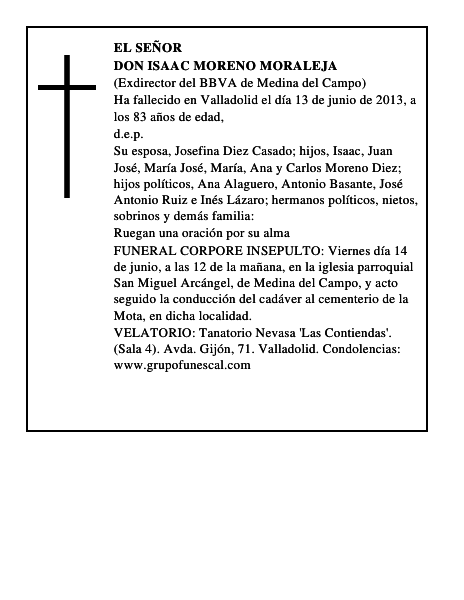 Don Isaac Moreno Moraleja