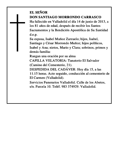 Don Santiago Morrondo Carrasco