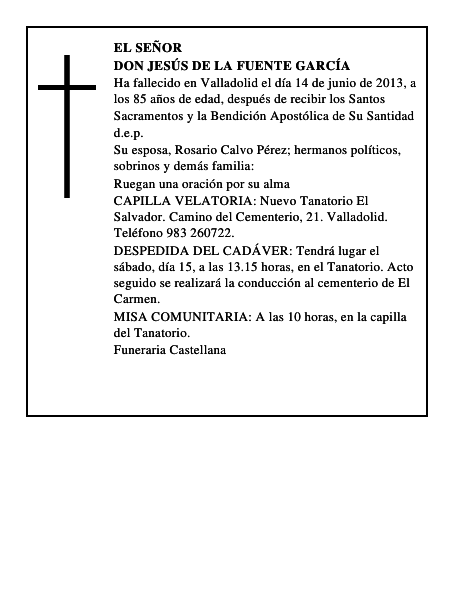 Don Jesús de la Fuente García