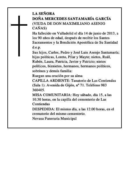 Doña Mercedes Santamaría García