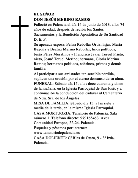 Don Jesús Merino Ramos