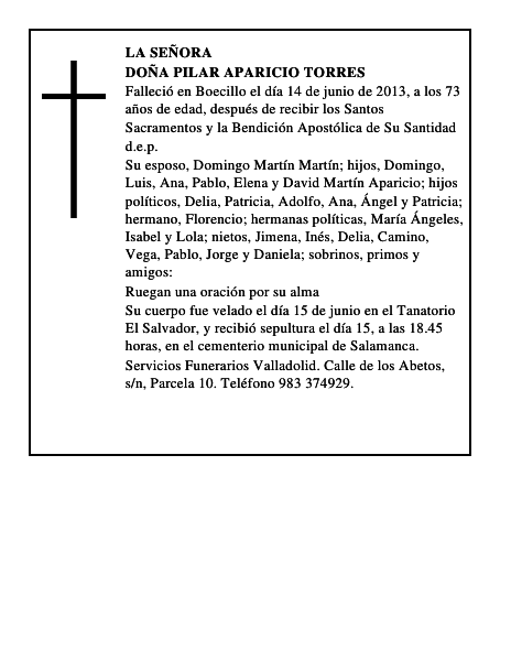 Doña Pilar Aparicio Torres
