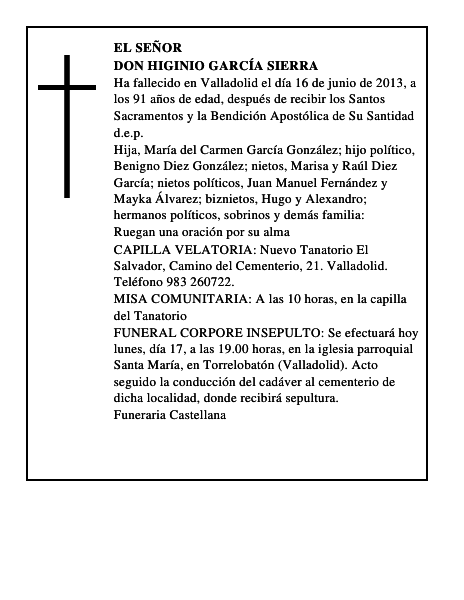 Don Higinio García Sierra