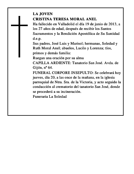 Cristina Teresa Moral Anel