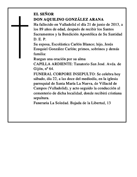 Don Aquilino González Arana