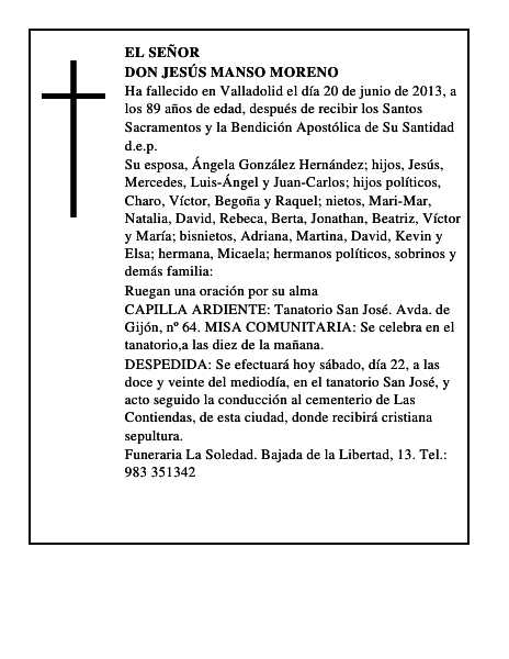 Don Jesús Manso Moreno