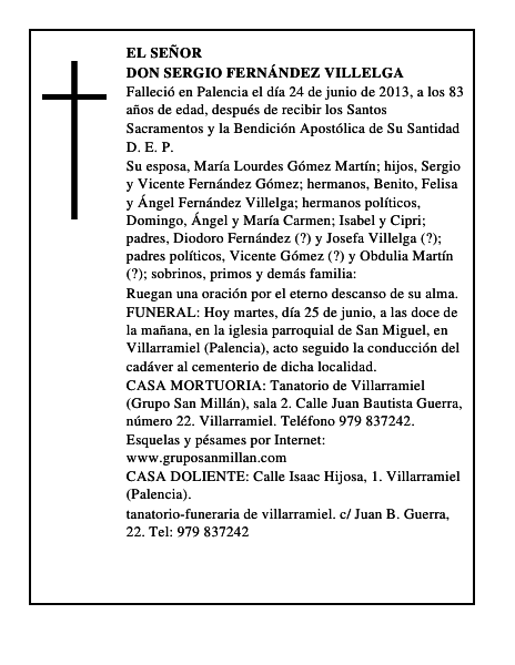 Don Sergio Fernández Villelga