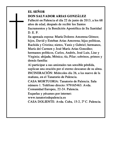 Don Salvador Arias González