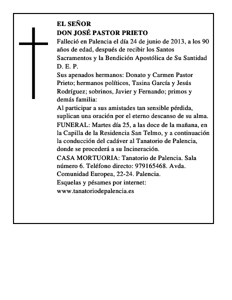 Don José Pastor Prieto