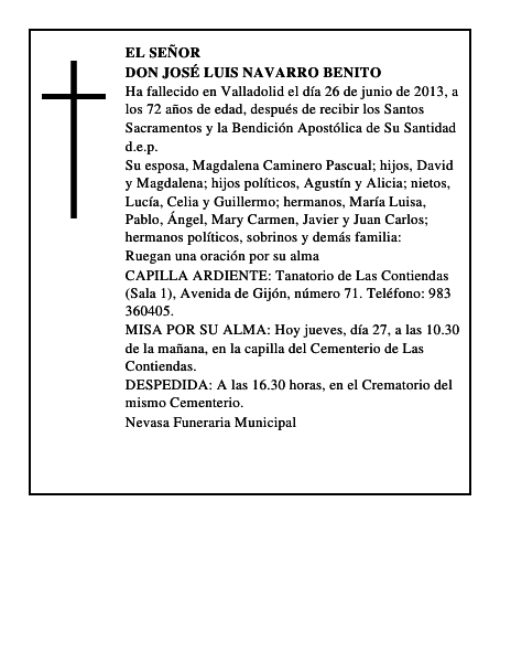 Don José Luis Navarro Benito