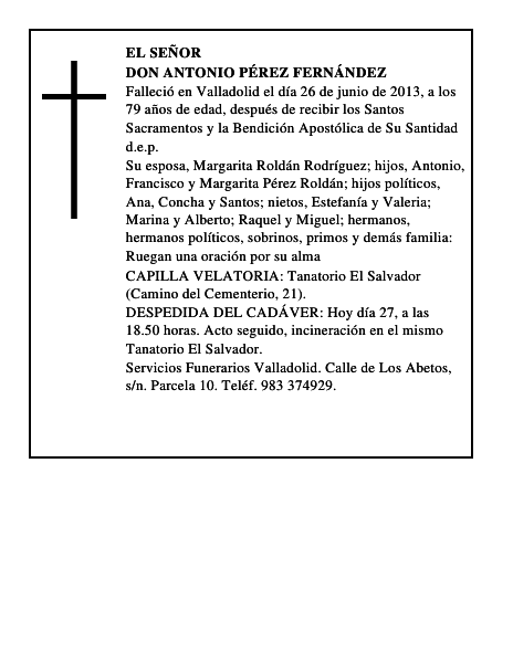 Don Antonio Pérez Fernández