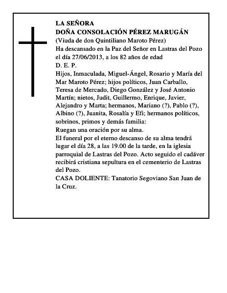 Doña Consolación Pérez Marugán