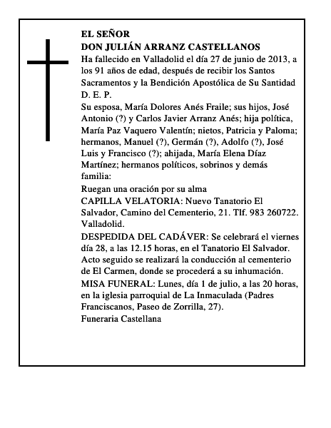 Don Julián Arranz Castellanos