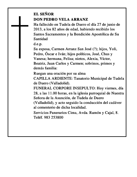 Don Pedro Vela Arranz