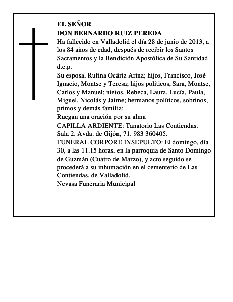 Don Bernardo Ruiz Pereda