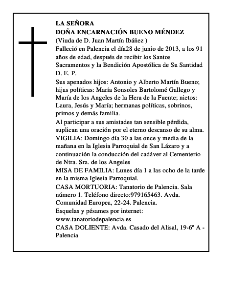 Doña Encarnación Bueno Méndez