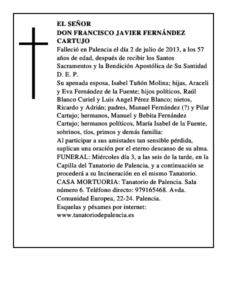 Don Francisco Javier Fernández Cartujo