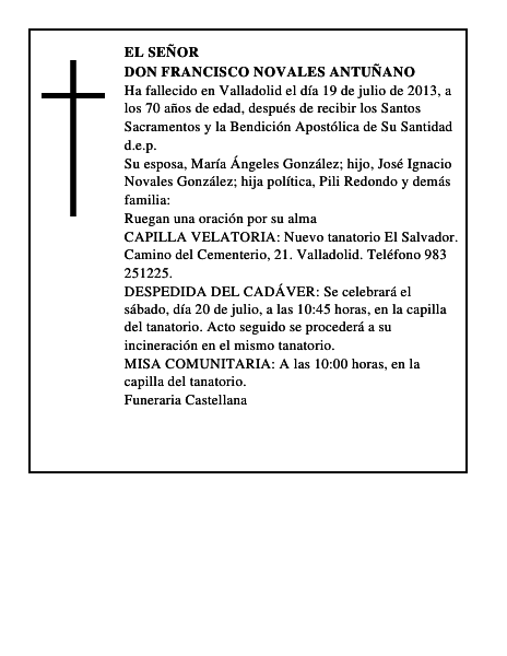 Don Francisco Novales Antuñano
