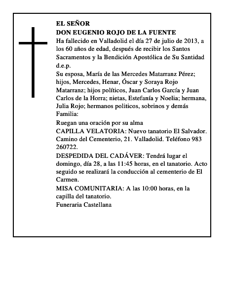 Don Eugenio Rojo de la Fuente