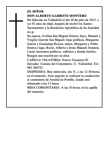 Don Alberto Garrote Montero