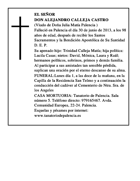 Don Alejandro Calleja Castro