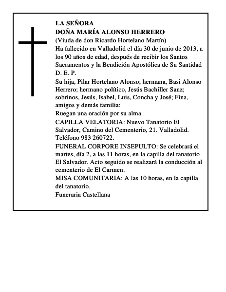 Doña María Alonso Herrero