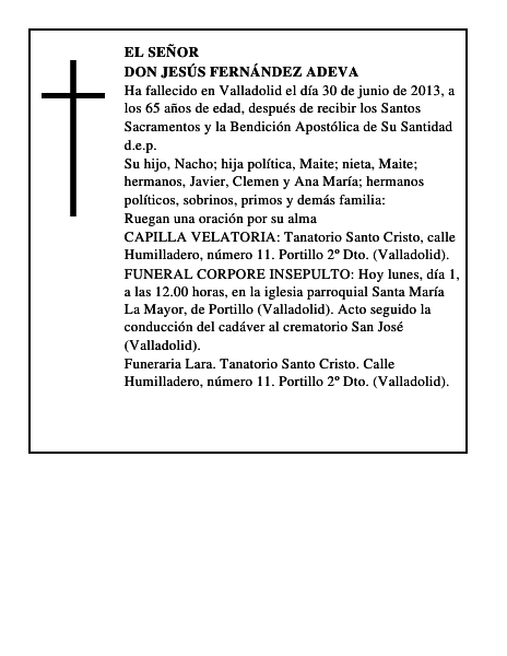 Don Jesús Fernández Adeva