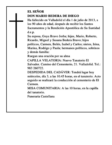 Don Mario Bedera de Diego