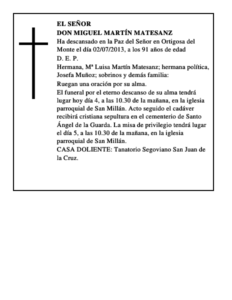 Don Miguel Martín Matesanz