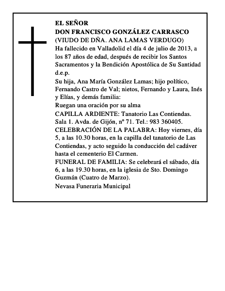 Don Francisco González Carrasco