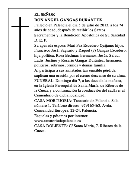 Don Ángel Gangas Durántez