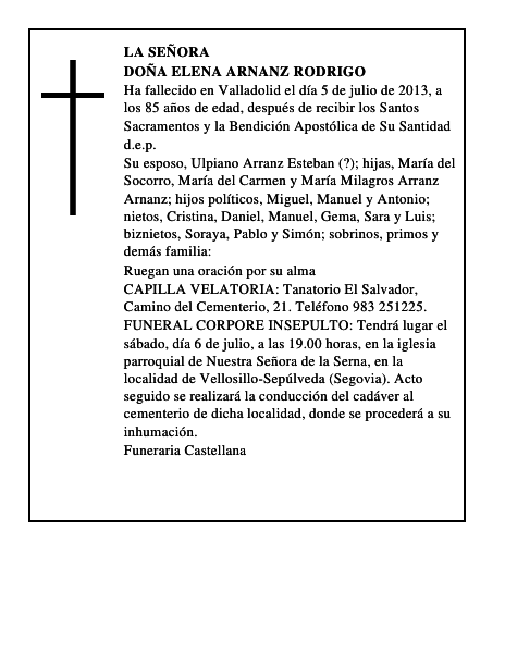 Doña Elena Arnanz Rodrigo