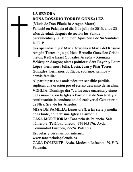 Doña Rosario Torres González