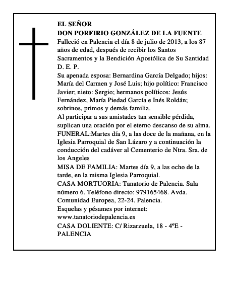 Don Porfirio González de la Fuente