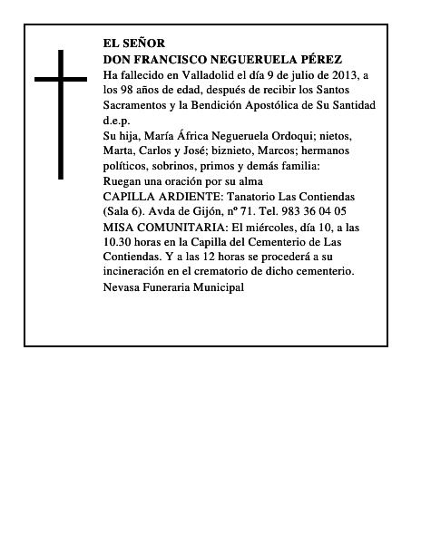 Don Francisco Negueruela Pérez