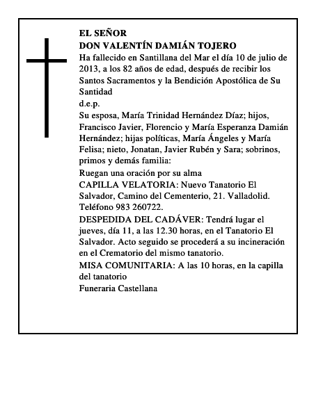 Don Valentín Damián Tojero