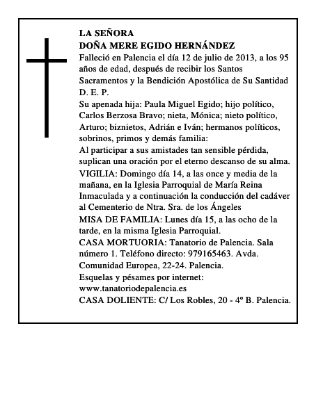 Doña Mere Egido Hernández