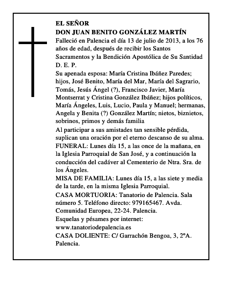Don Juan Benito González Martín