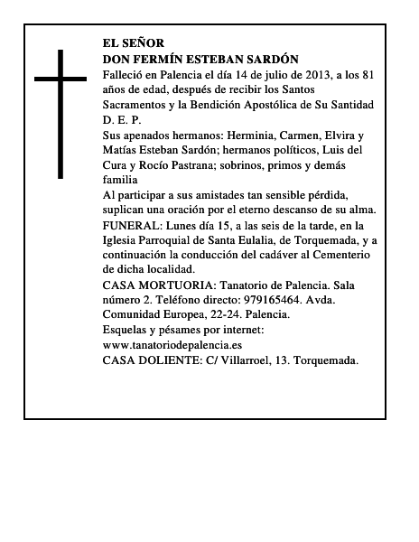 Don Fermín Esteban Sardón
