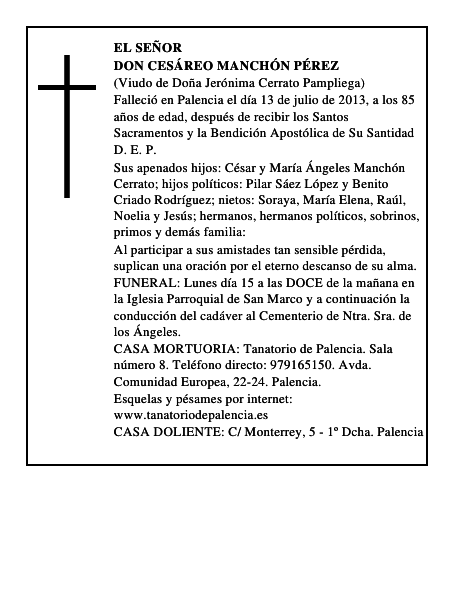 Don Cesáreo Manchón Pérez