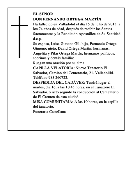 Don Fernando Ortega Martín
