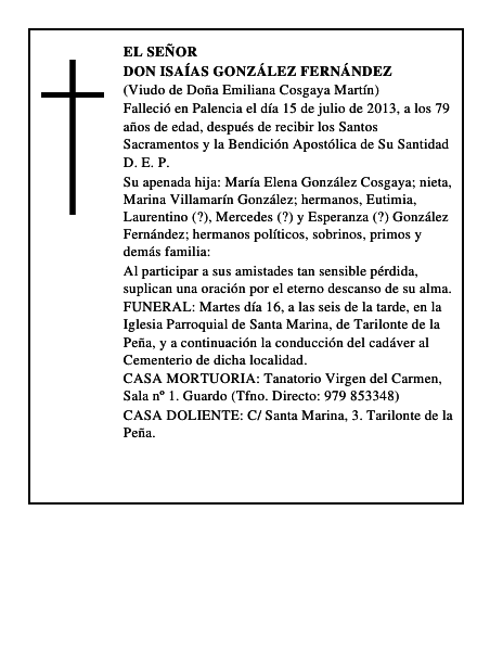 Don Isaías González Fernández