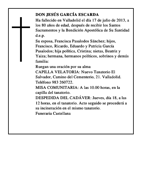 Don Jesús García Escarda
