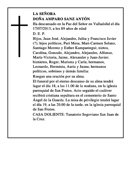 Doña Amparo Sanz Antón