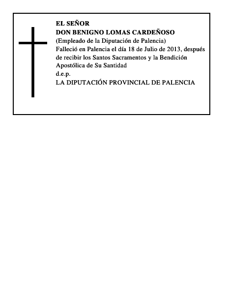Don Benigno Lomas Cardeñoso